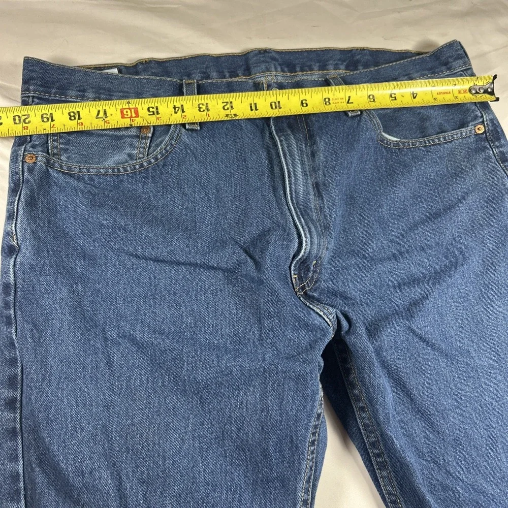 Levi's 505 Regular Fit Jeans Men's 40x32 Blue Straight Leg Stretch Dark Wash